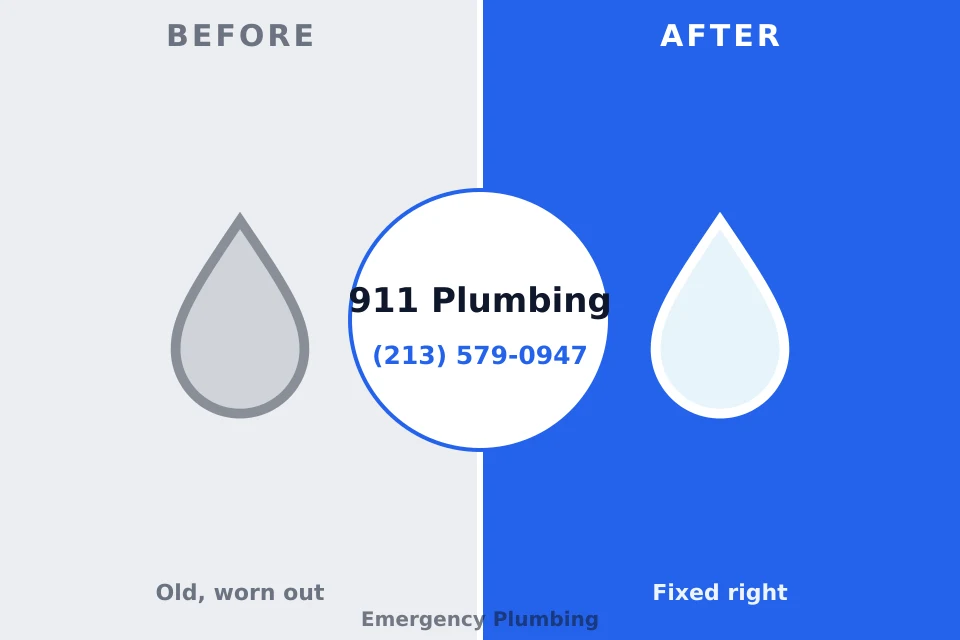 Before and after: plumbing repair Lake Victoria, MI